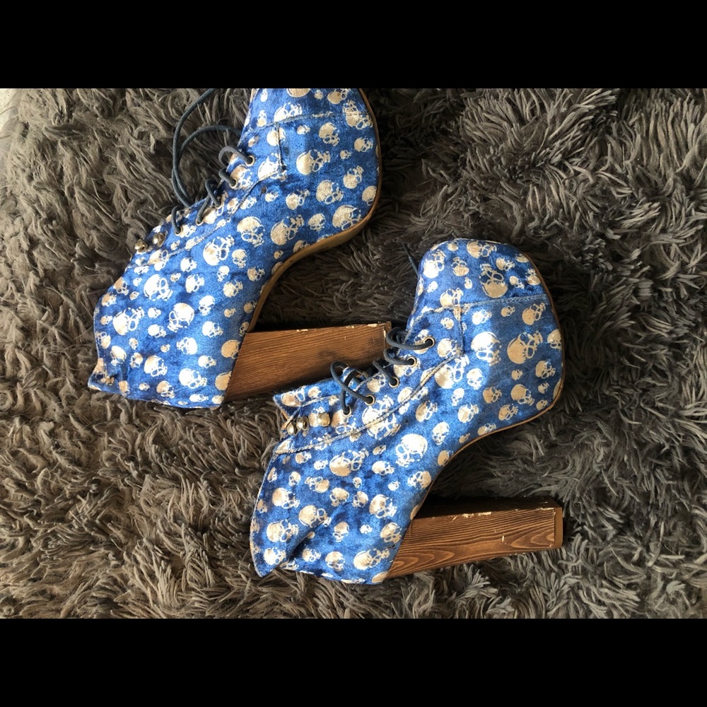 Skull platform booties